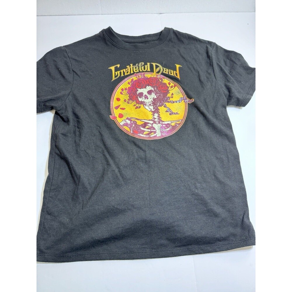 Grateful Dead T Shirt Small Black Skeleton‎ Roses Graphic Band Tee Cotton